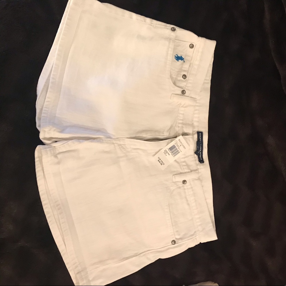 White polo shorts